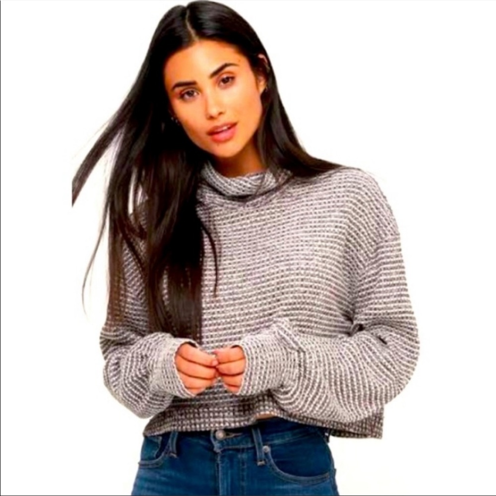 Free People Turtleneck Waffle Knit✨ - Picture 3 of 13